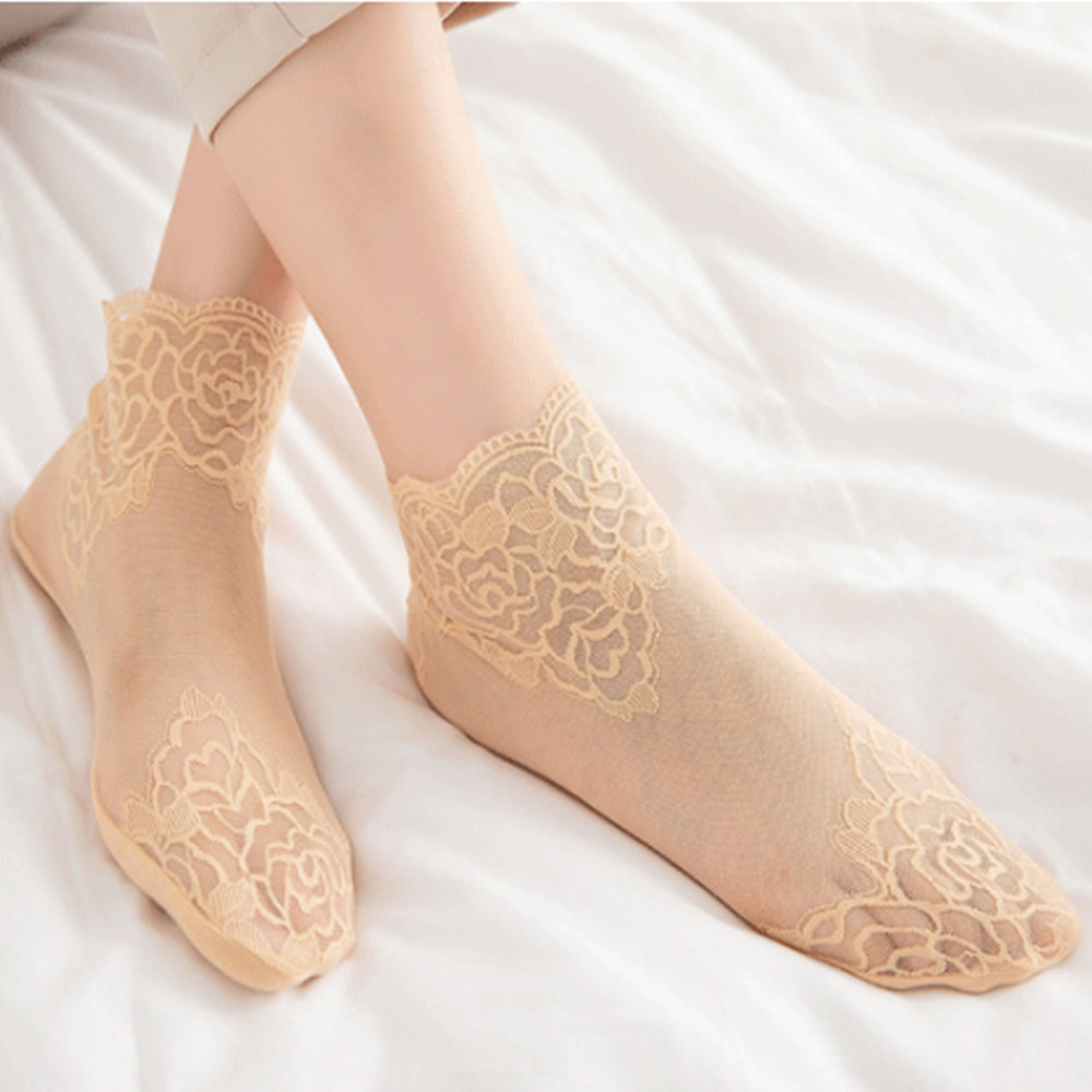woman Lace rose thin socks Loa - Invisibility Sock Loafer ulasan dan harga