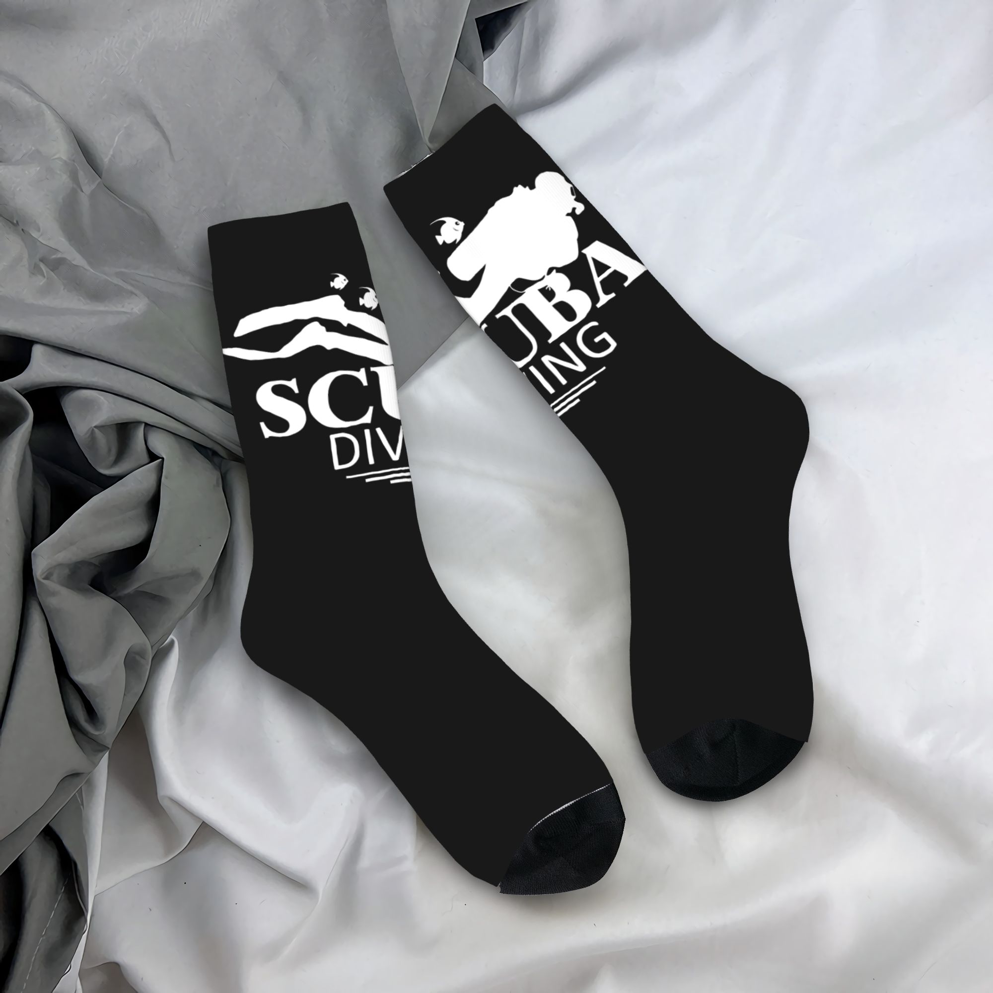 Custom Funny Scuba Diving Men  - Dress Sock Men ulasan dan harga